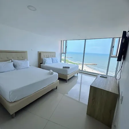 Pent House 450 Mts 360 Front Ocean View Playa Azul Сasa de vacaciones Cartagena
